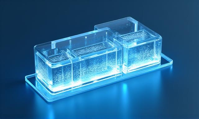 Abstract visualization of computer memory and data blocks